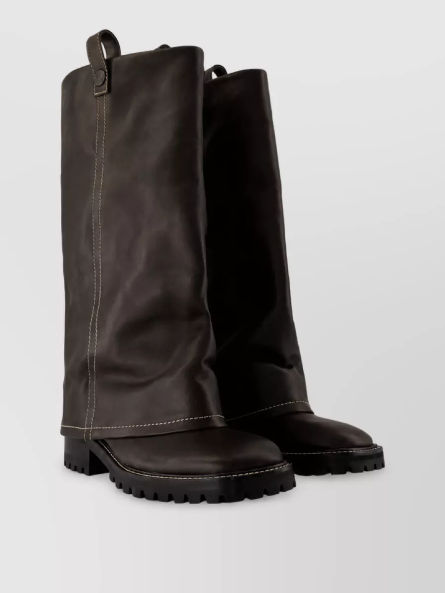 Acne Studios leather buckle boots