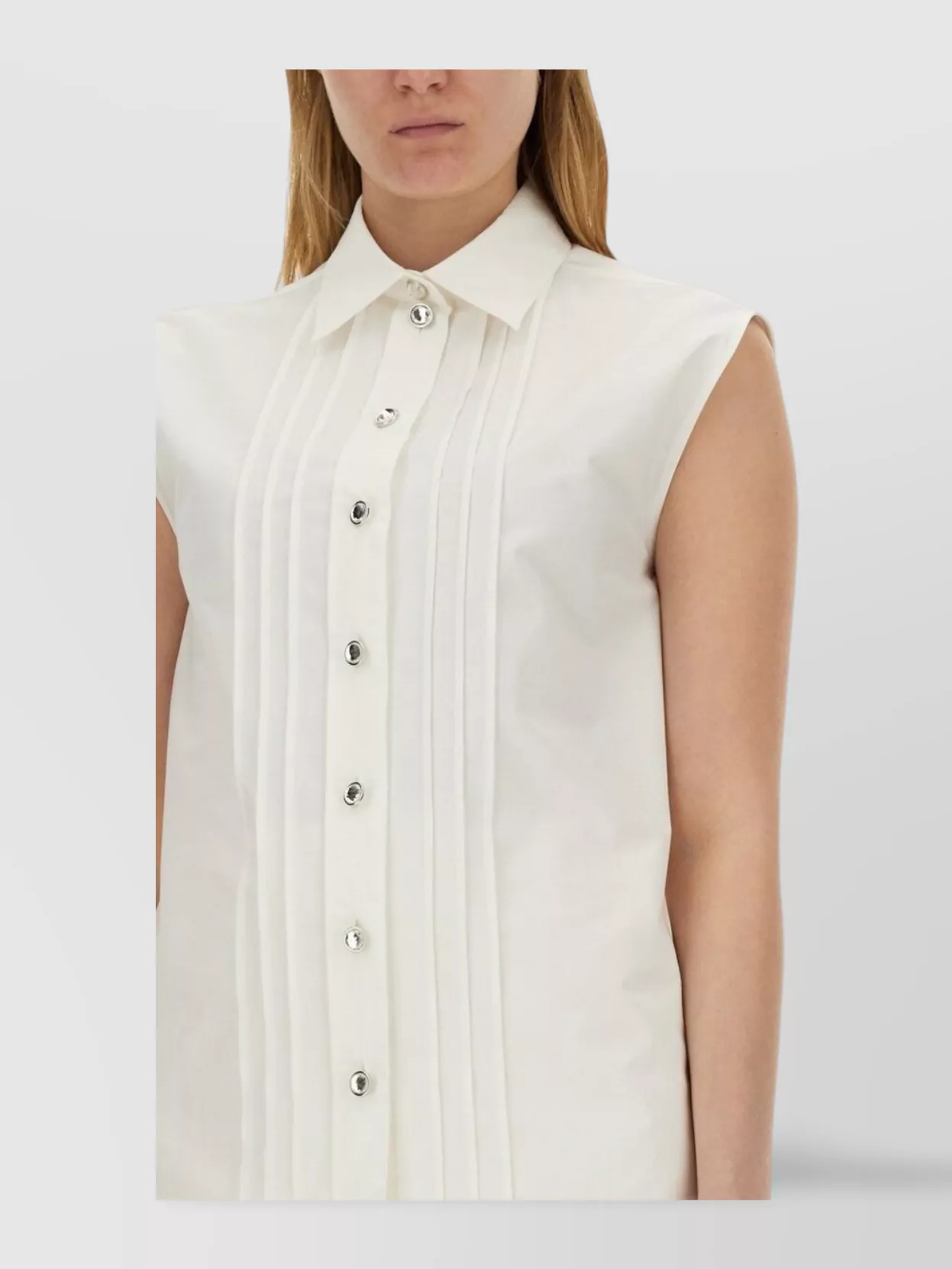 Moschino Collared Pleated Poplin Shirt