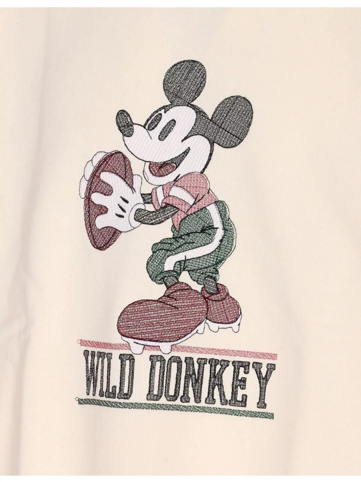Wild Donkey Cartoon Graphic Long Sleeve Knit Sweater