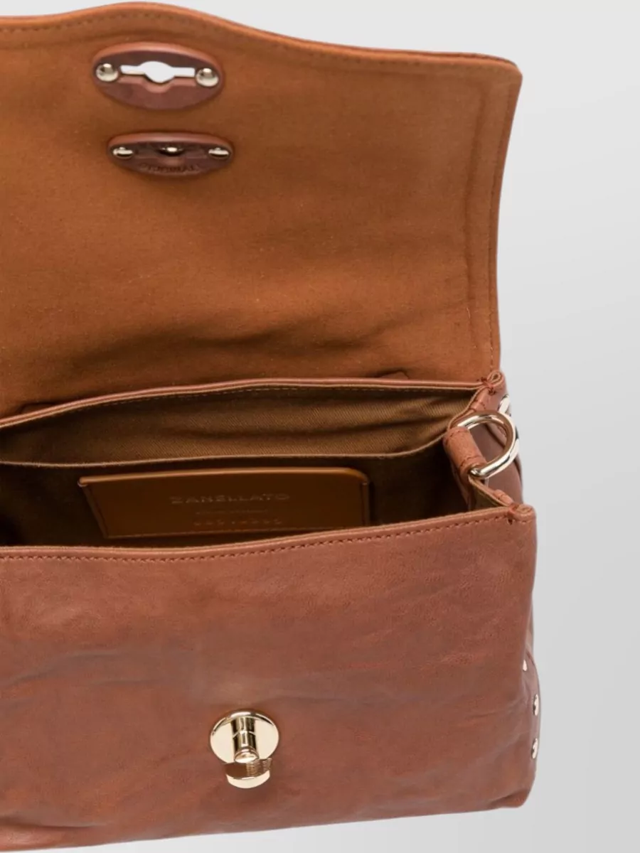Zanellato Lamb Leather Top Handle Shoulder Bag