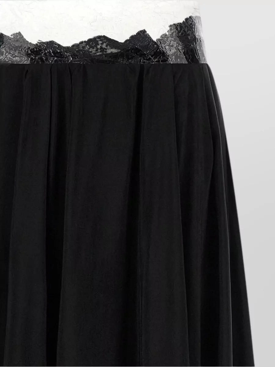 Maison Margiela Cupro Pleated Maxi Skirt