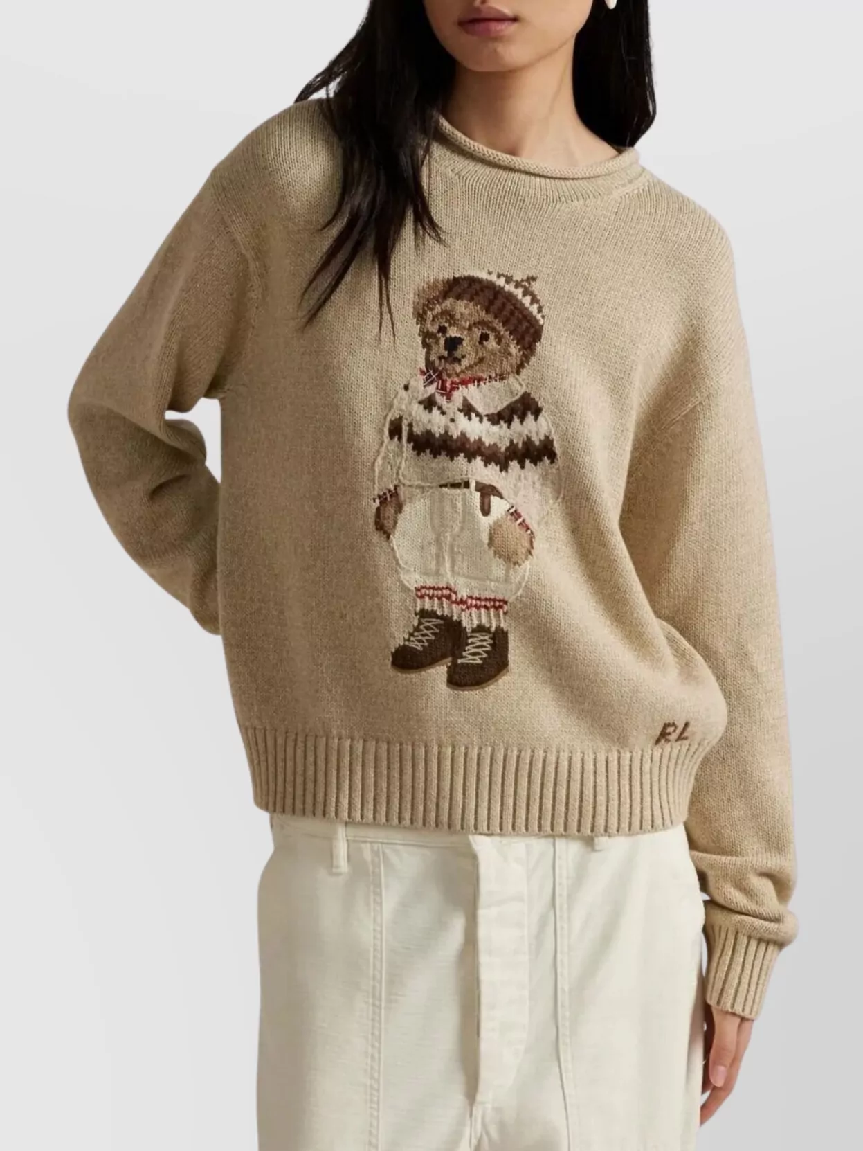 Polo Ralph Lauren Bear Graphic Roll Neck Sweater