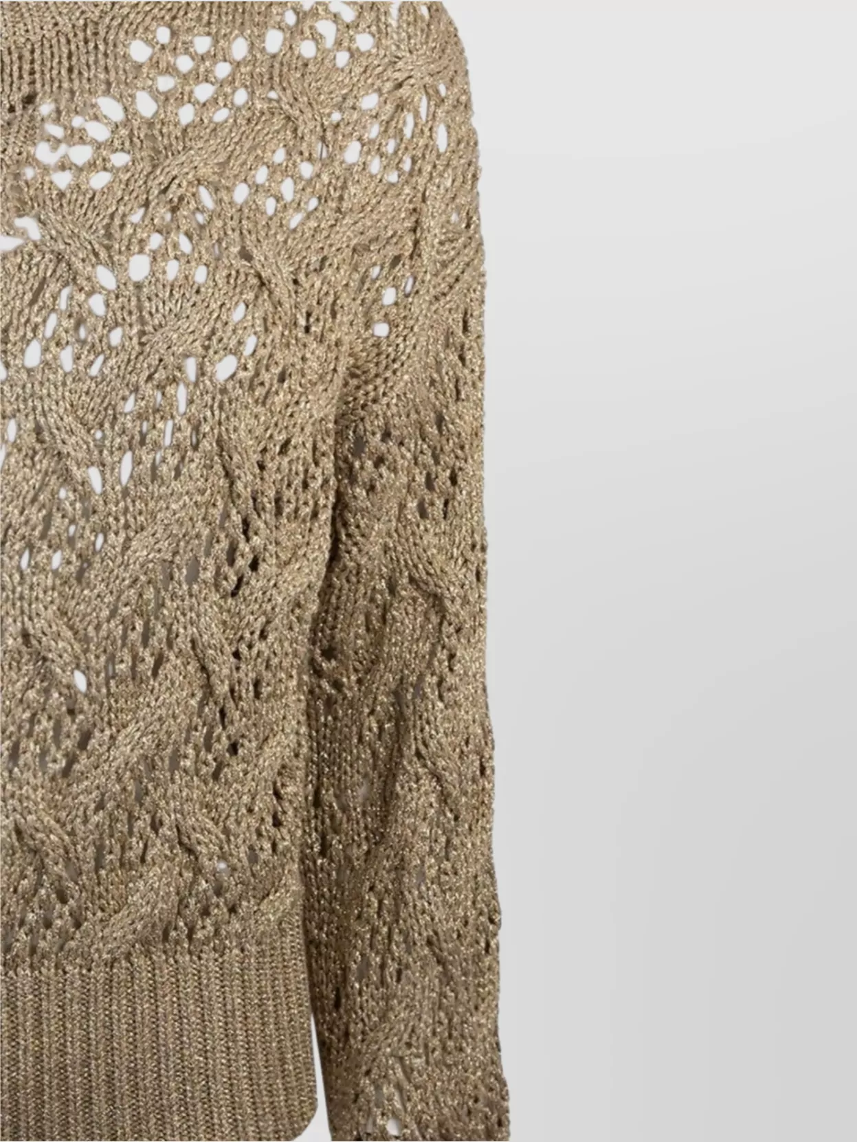 Max Mara Open-knit Crewneck Sweater In Neutral