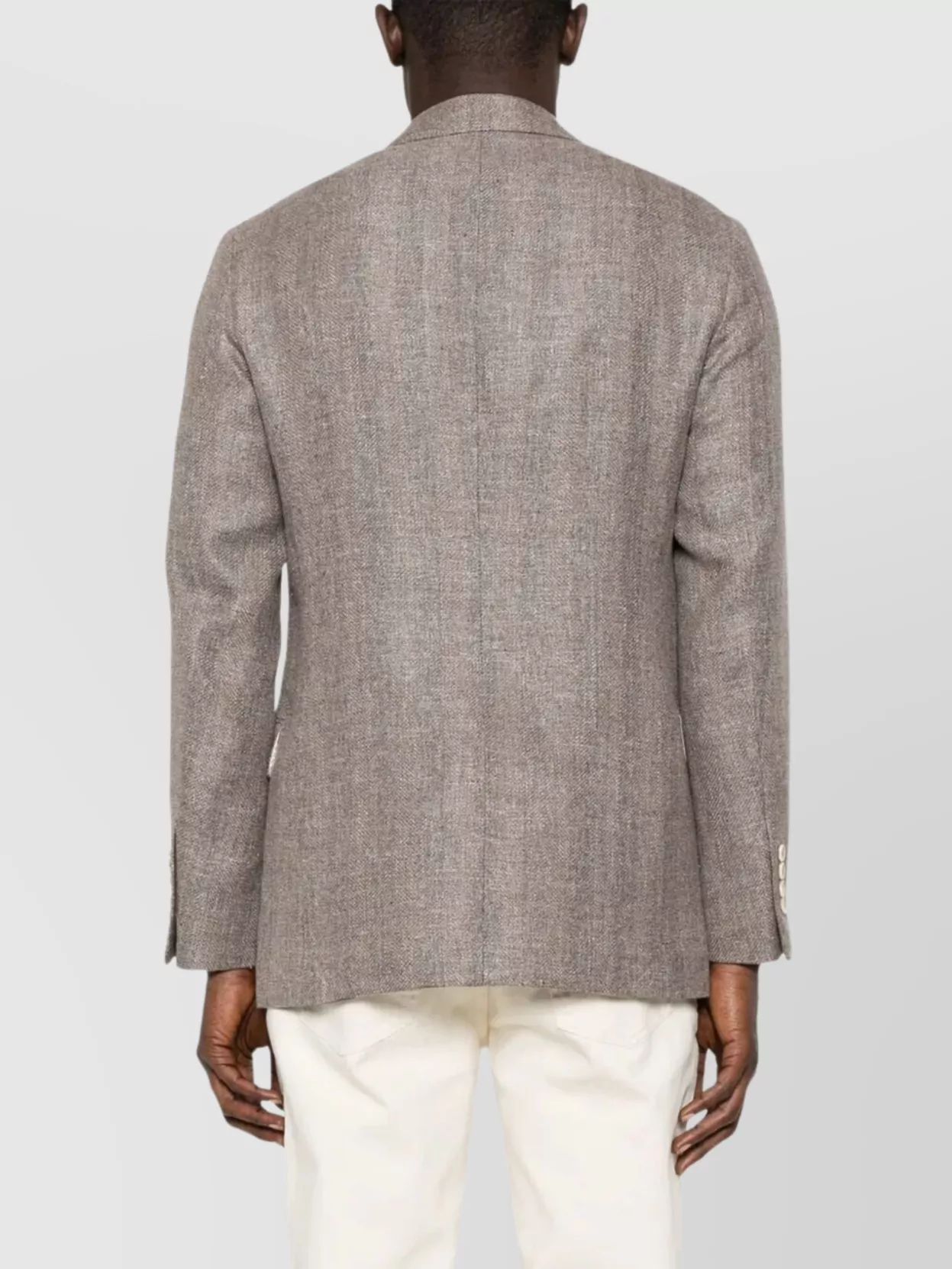 Brunello Cucinelli Jacket Double-breasted Back Vent In Gray