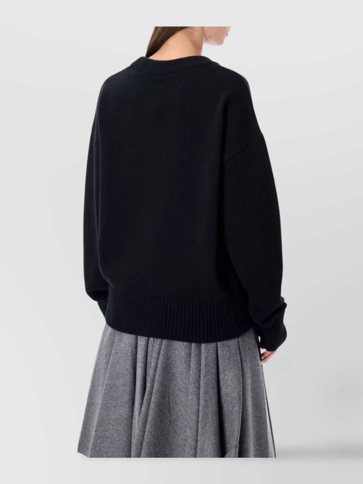 Ami Paris Graphic Crewneck Sweater Dropped Shoulders