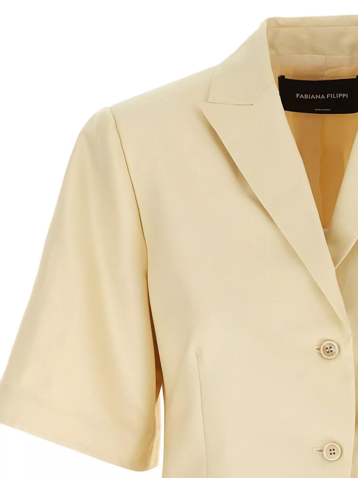 Shop Fabiana Filippi Short Sleeve Blazer With Back Vent