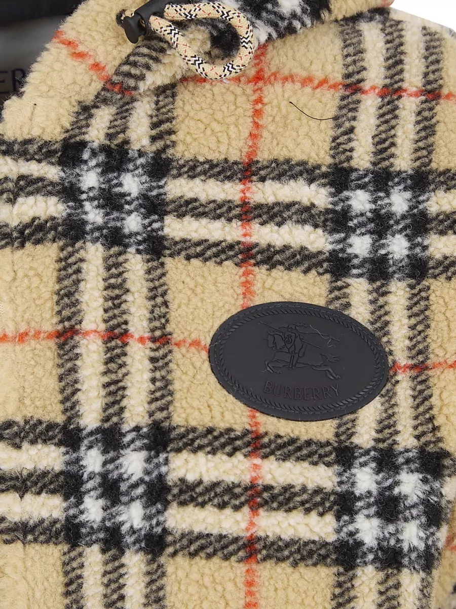Burberry Cashmere Blend Cropped Hooded Jacket