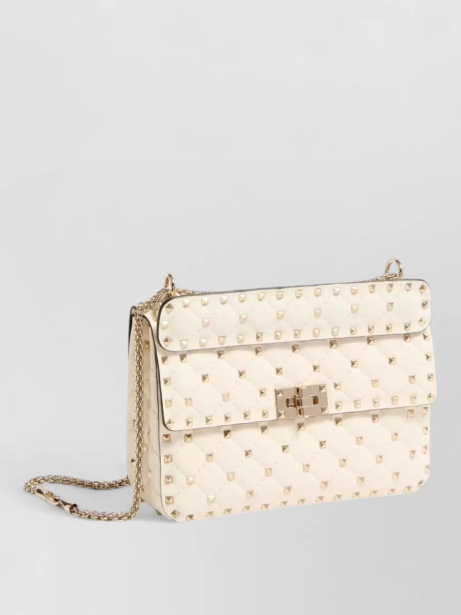 Valentino Garavani Rockstud Spike Medium Leather Clutch Bag