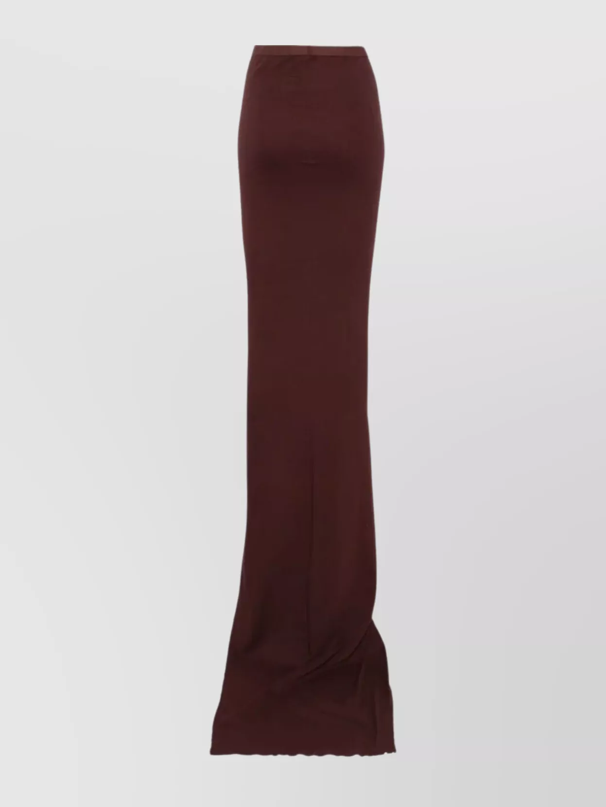 Rick Owens Drkshdw High Waist Long Skirt Slit In Brown