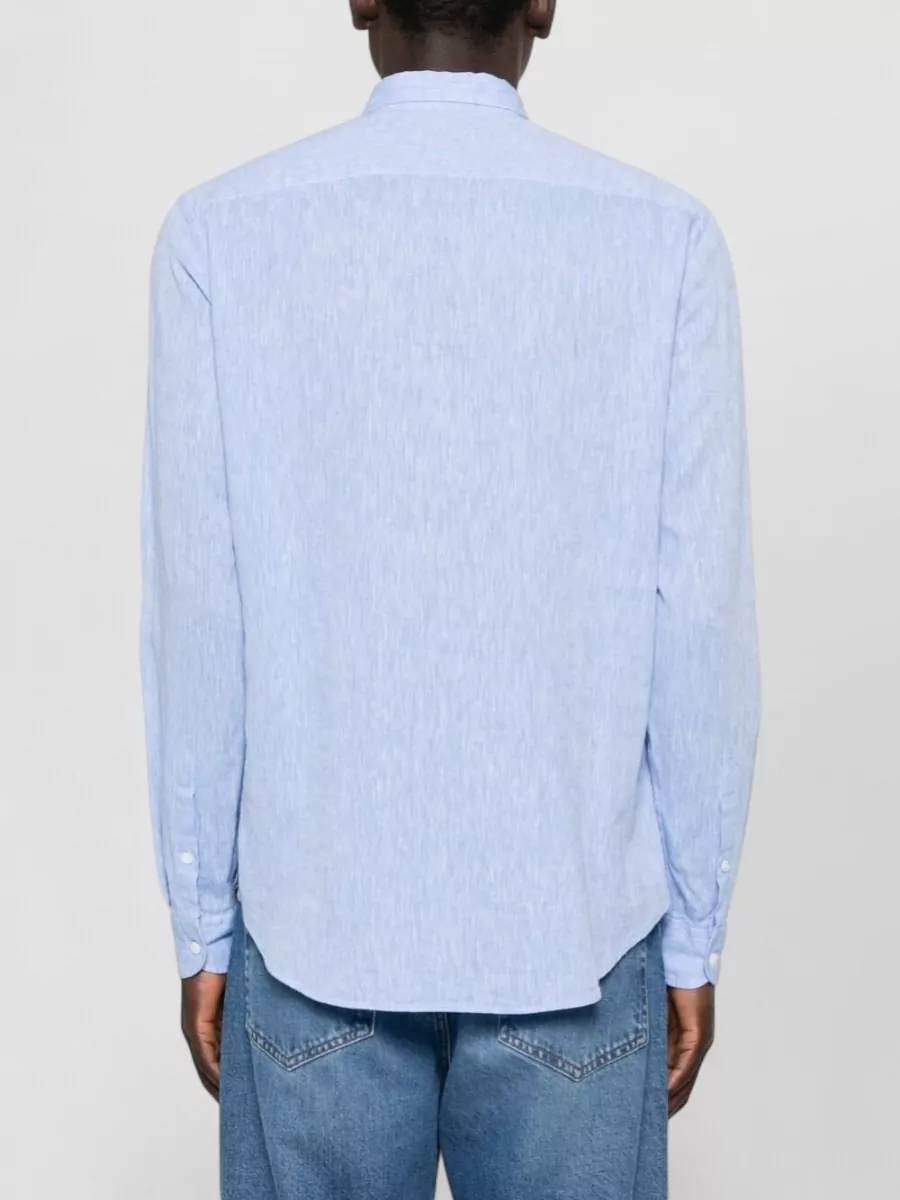 Emporio Armani Linen Blend Shirt Long Sleeves Collar