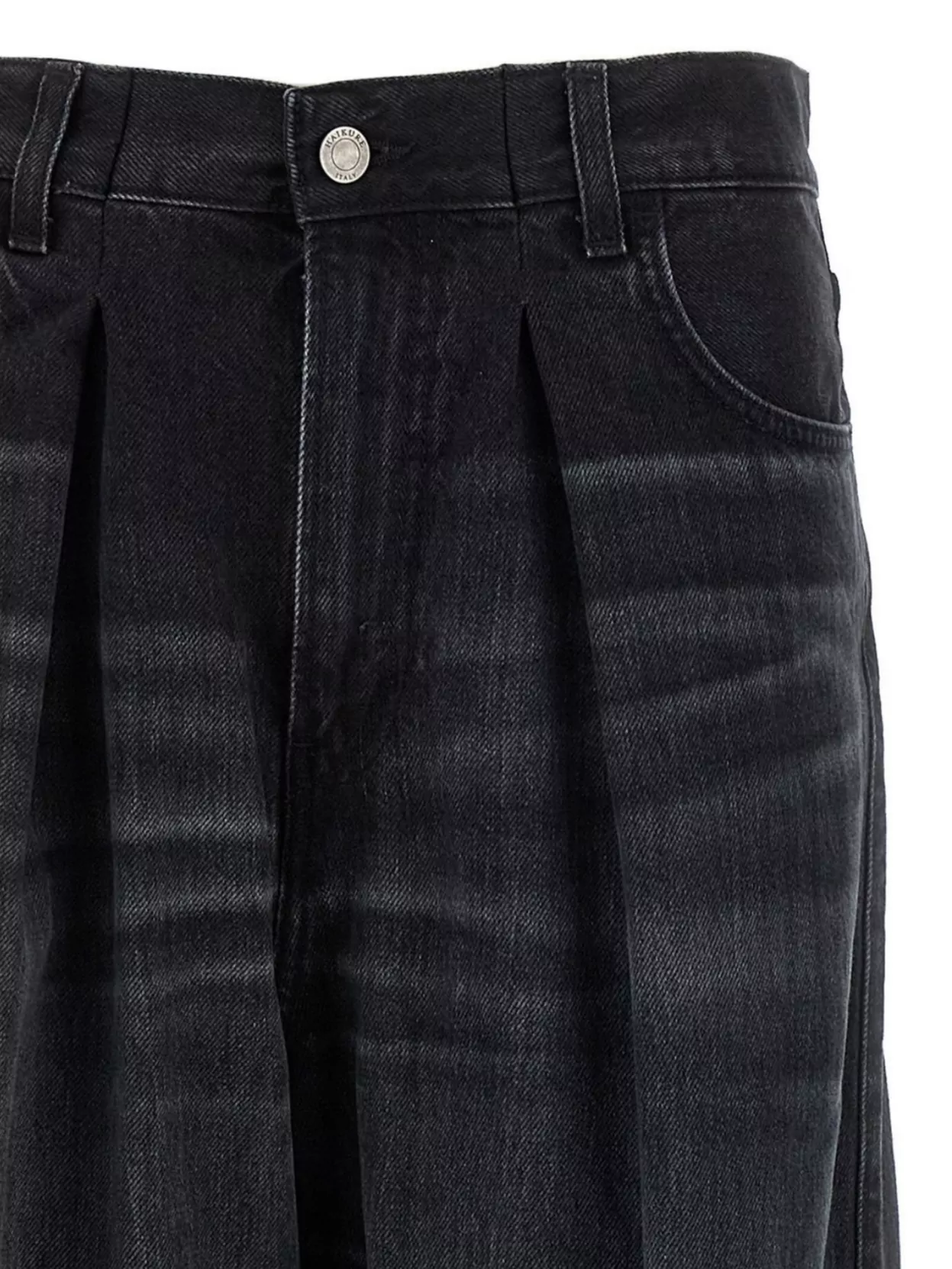Haikure Tencel Jeans With Back Pockets And Pleats In Black