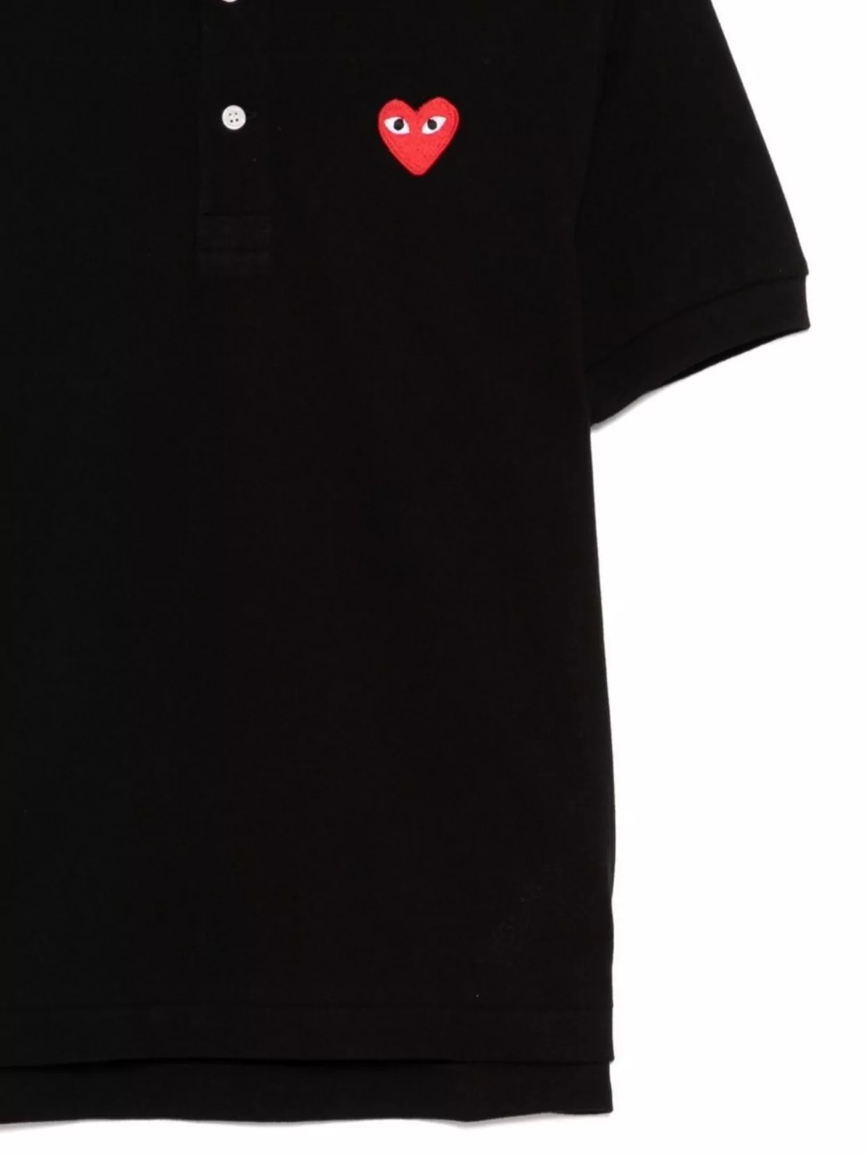 Comme Des Garçons Play Polo Style Top Short Sleeves