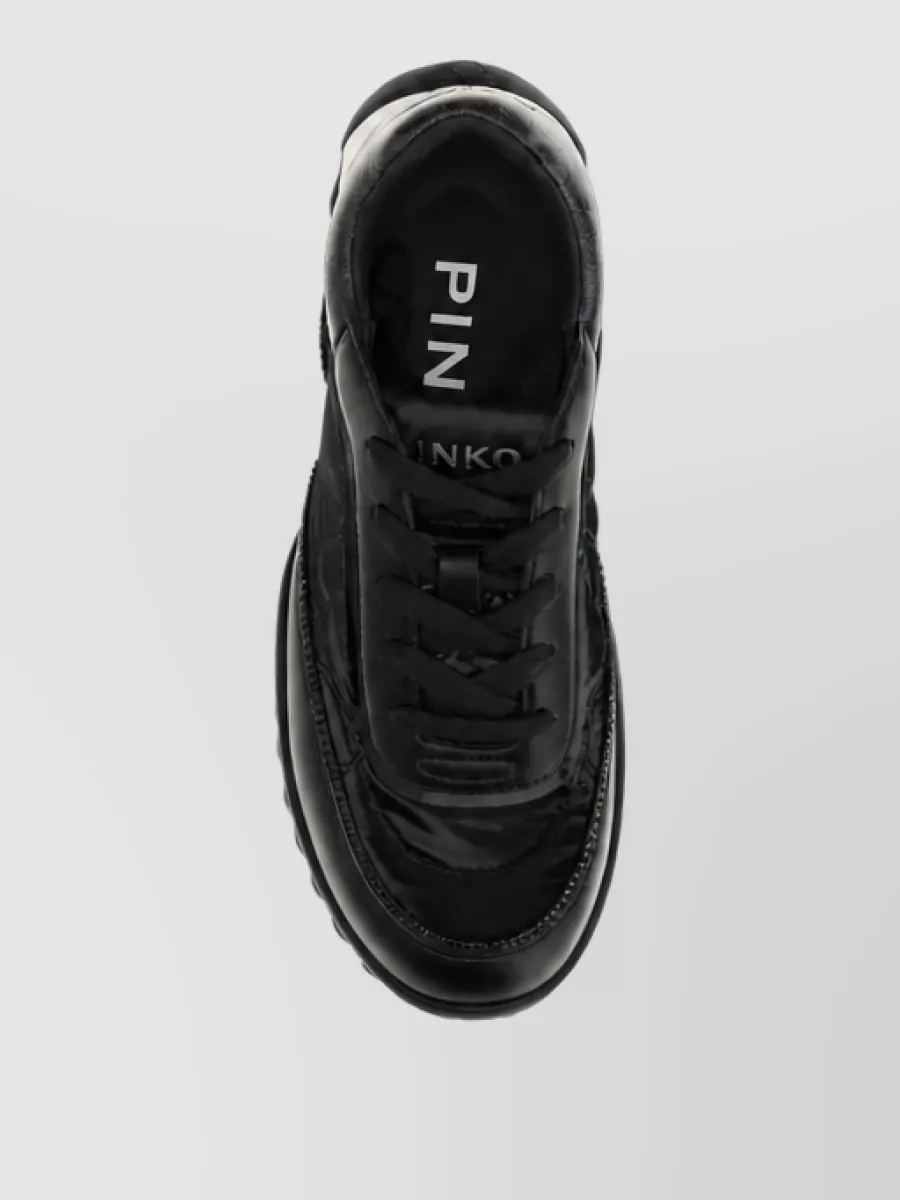 Pinko Leather Low-Top Sneakers