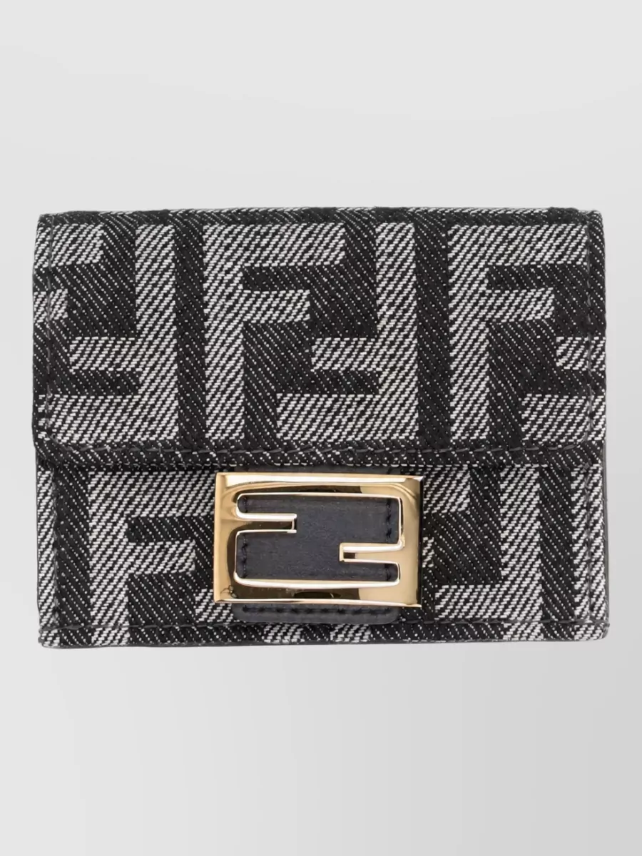 Fendi cotton trifold wallet