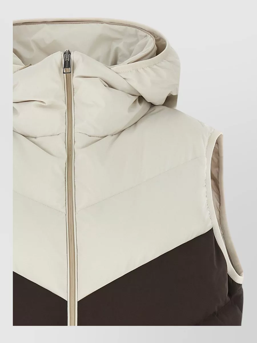 Kiton Quilted Padded Hooded Vest