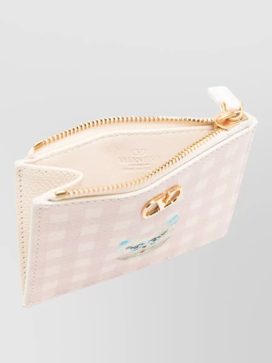 Valentino Garavani Checkered Pattern Compact Wallet And Cardholder