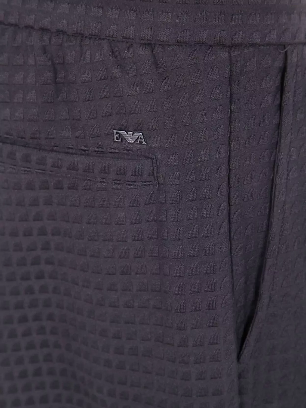 Emporio Armani Textured Weave Cuffed Hems Sweatpants
