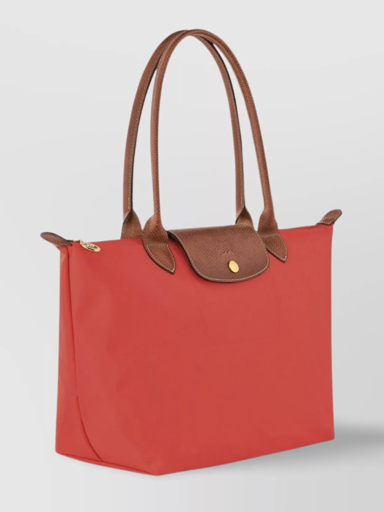 Longchamp "Foldable" Tote Bag Featuring Leather Trim