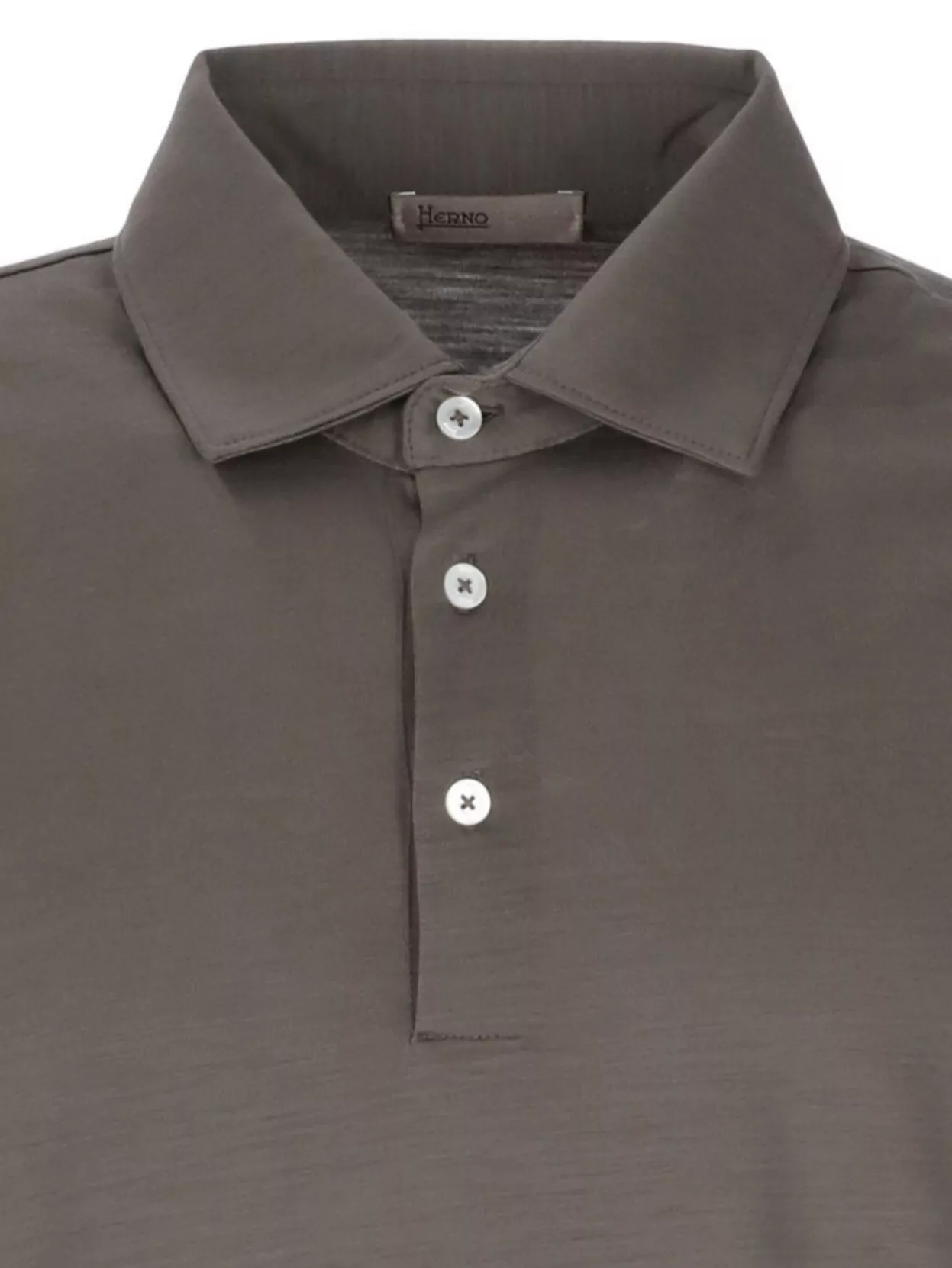 Herno Button Placket Long Sleeve Wool Sweater In Brown