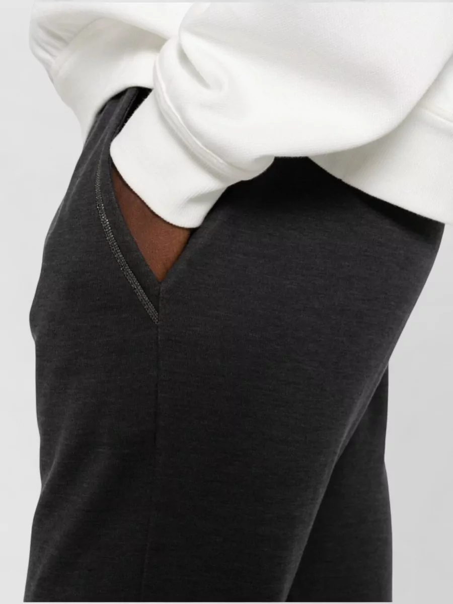 Brunello Cucinelli Cotton Silk Blend Trousers Side Pockets
