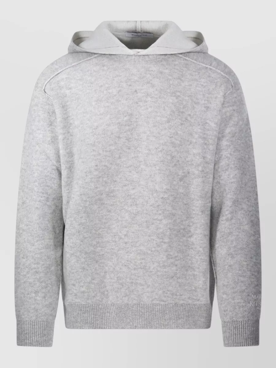 Maison Kitsuné cashmere wool hooded jacket