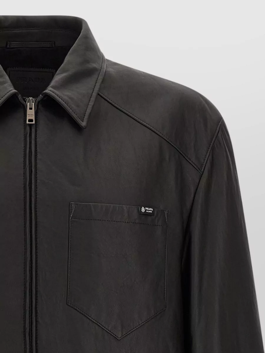 Prada Leather Regular-Fit Jacket