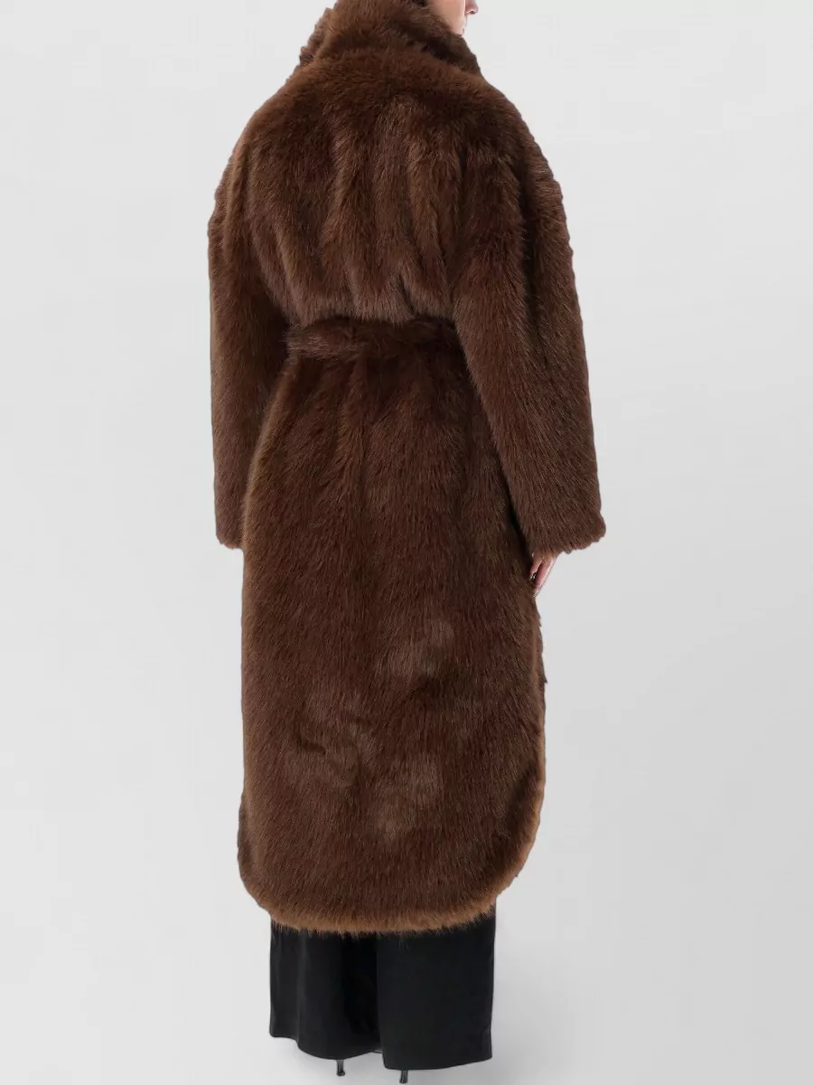 The Frankie Shop Faux Fur Oversized Belted Coat