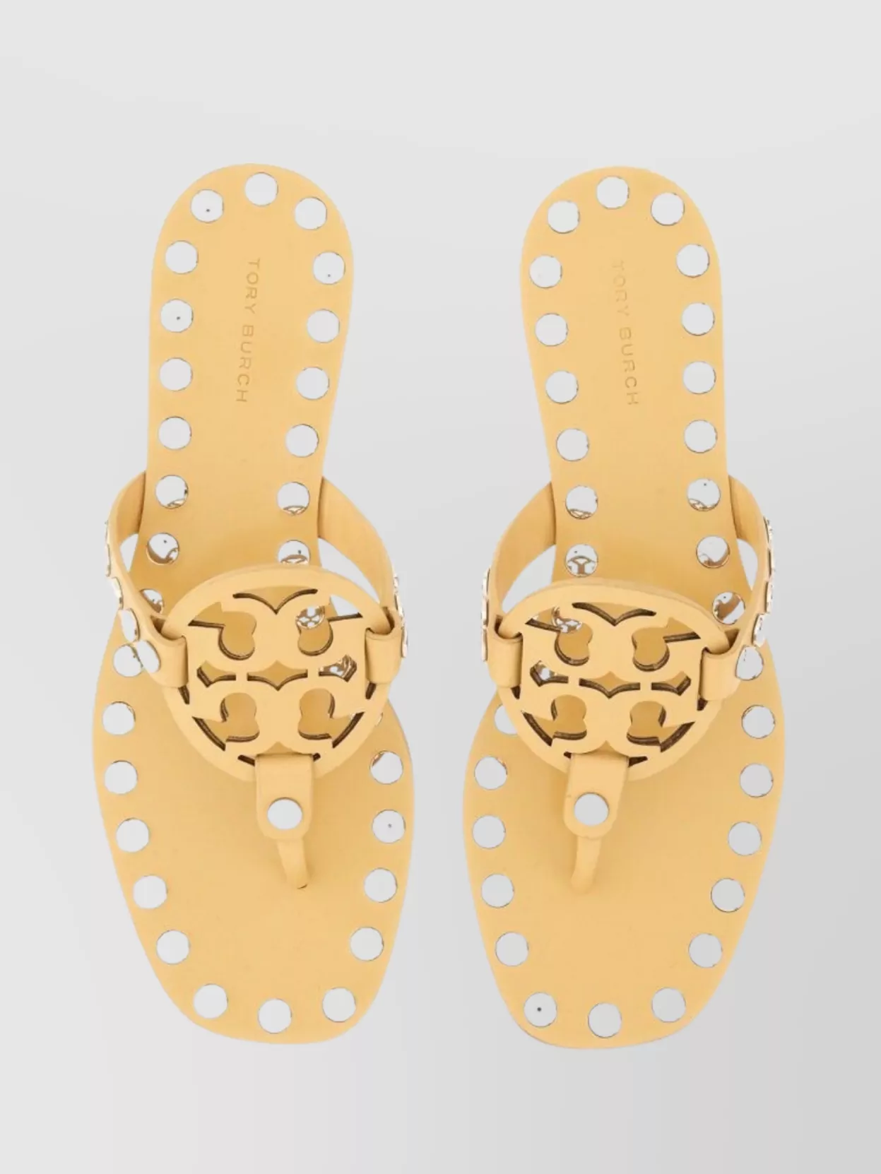Tory Burch Studded Cut-Out Flat Sole Sandals