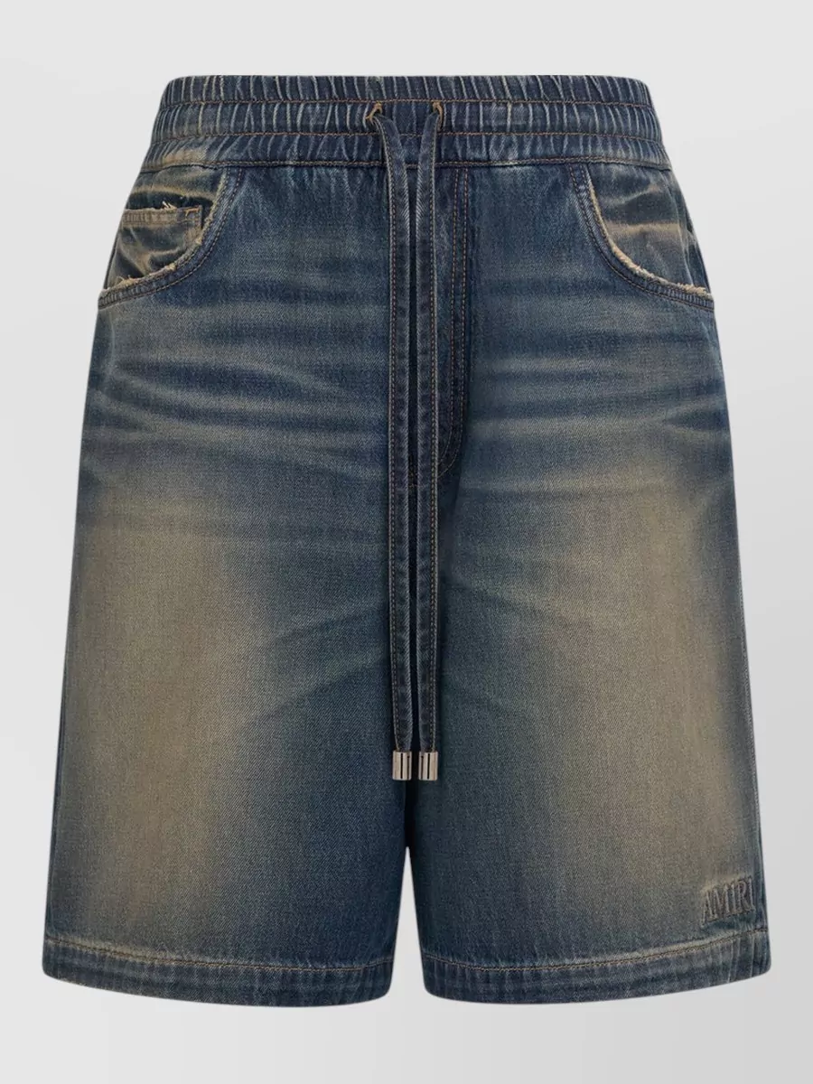 Amiri denim drawstring shorts