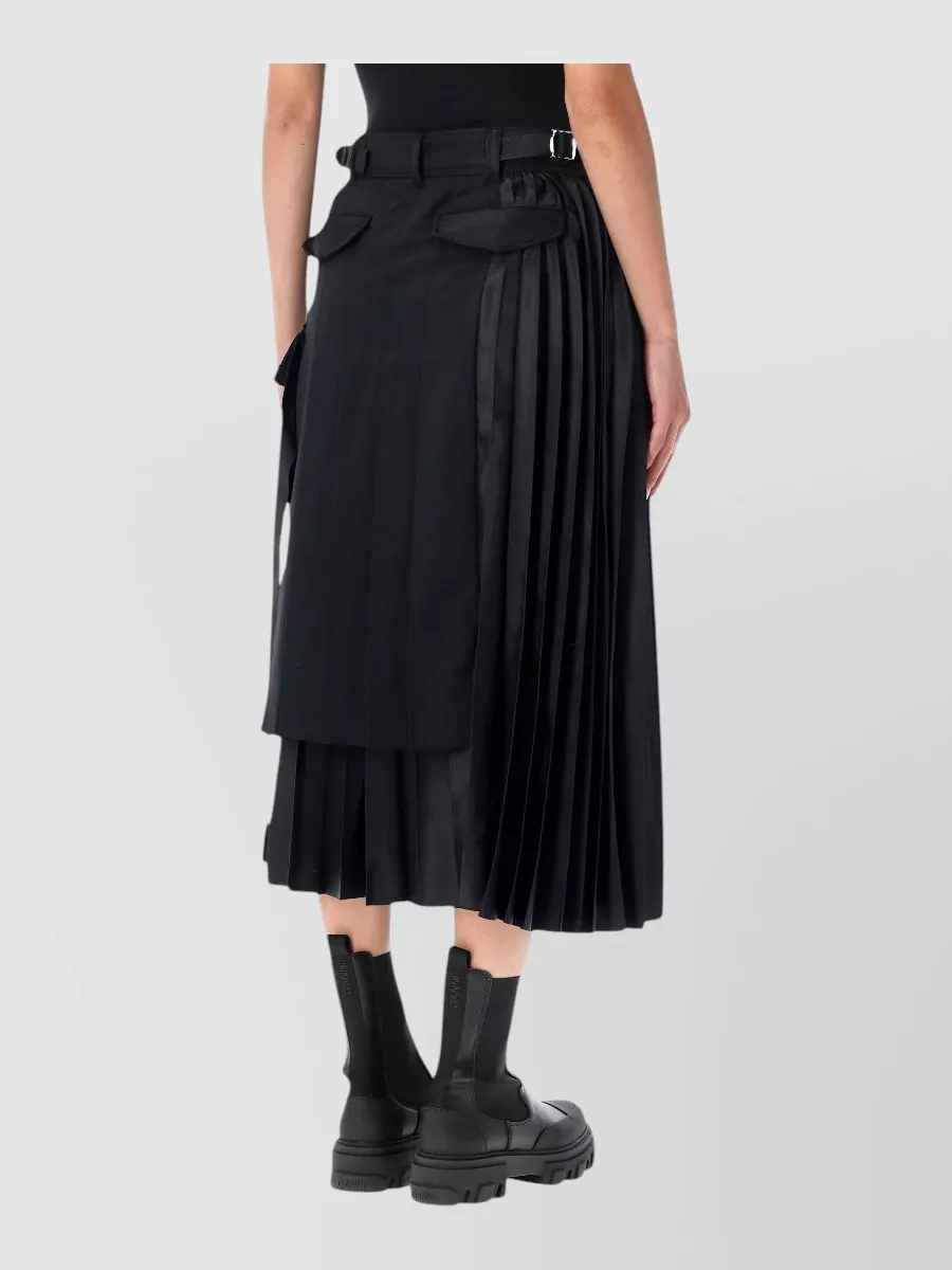 Sacai Pleated Midi Skirt