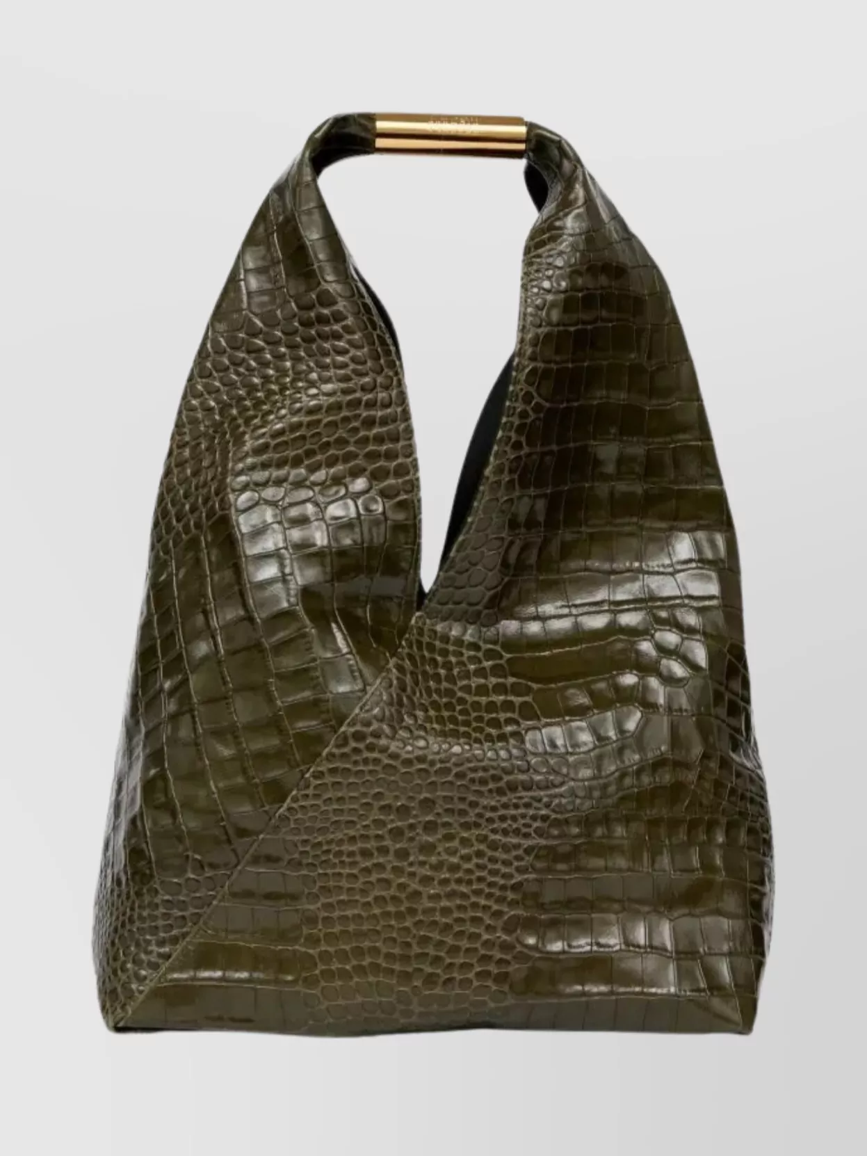 Mm6 Maison Margiela Japanese Medium Crocodile-Embossed Leather Shoulder Bag