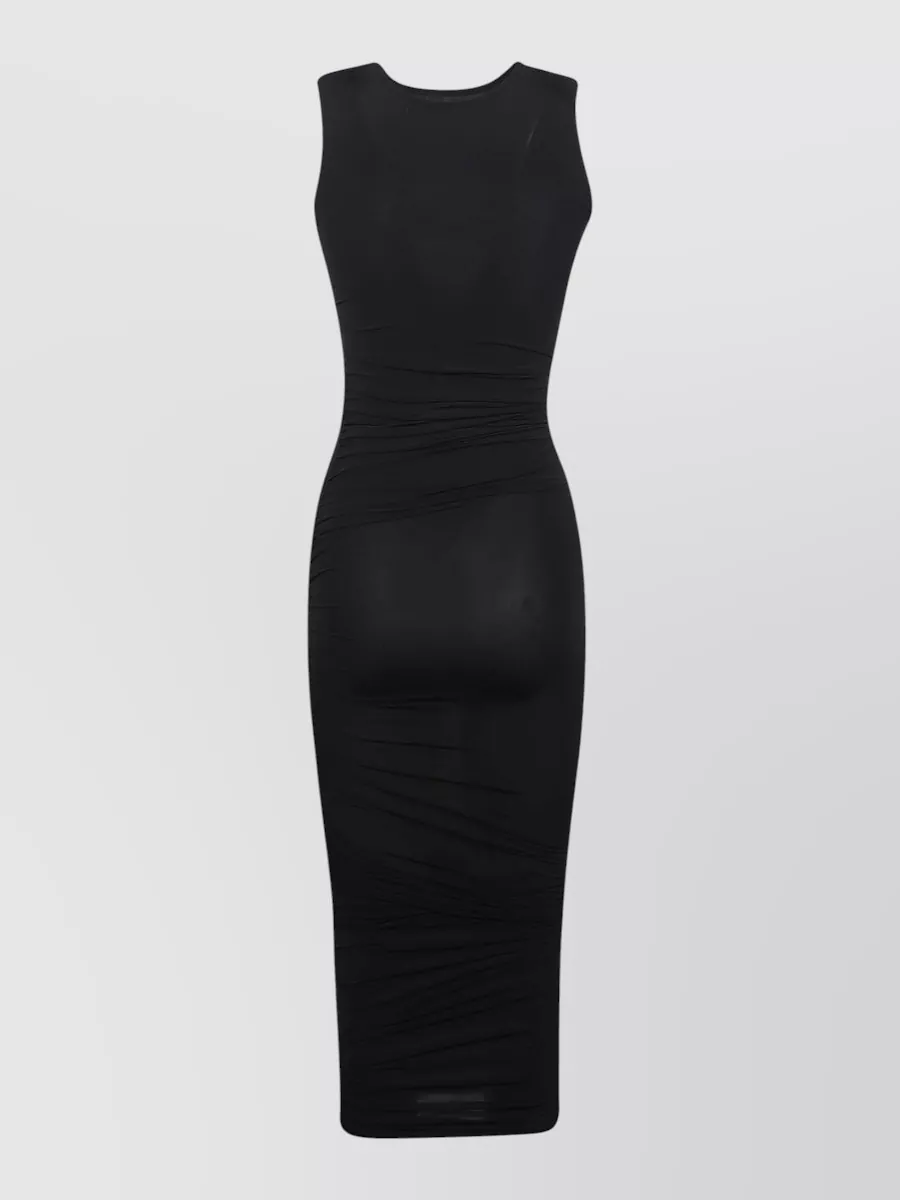 Wolford Sheer Draped Midi Dress