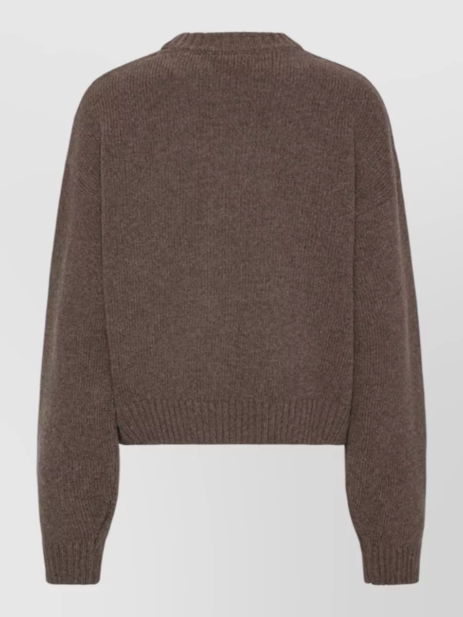 Rotate Wool Ribbed Crewneck Sweater