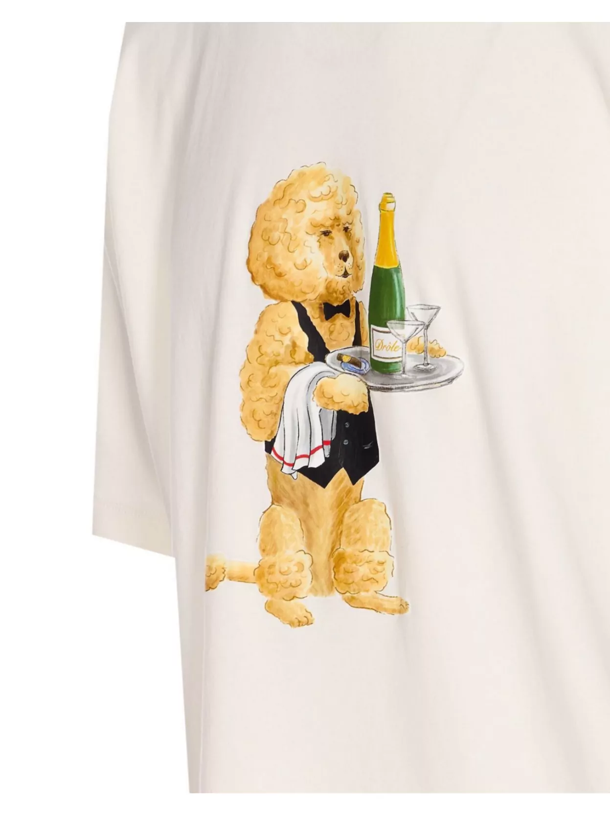 Drôle De Monsieur Crewneck Graphic Print T-Shirt With Short Sleeves