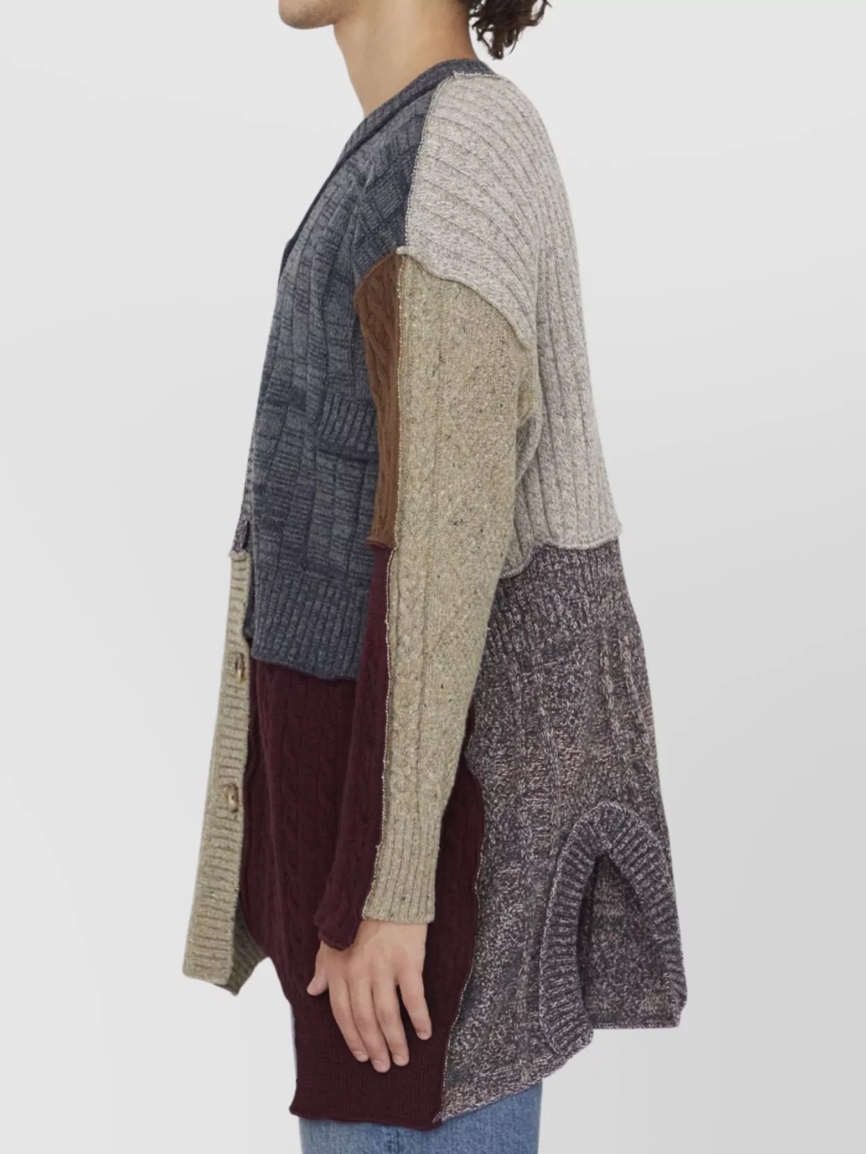 Dolce&Gabbana Distressed Cardigan Patchwork Design