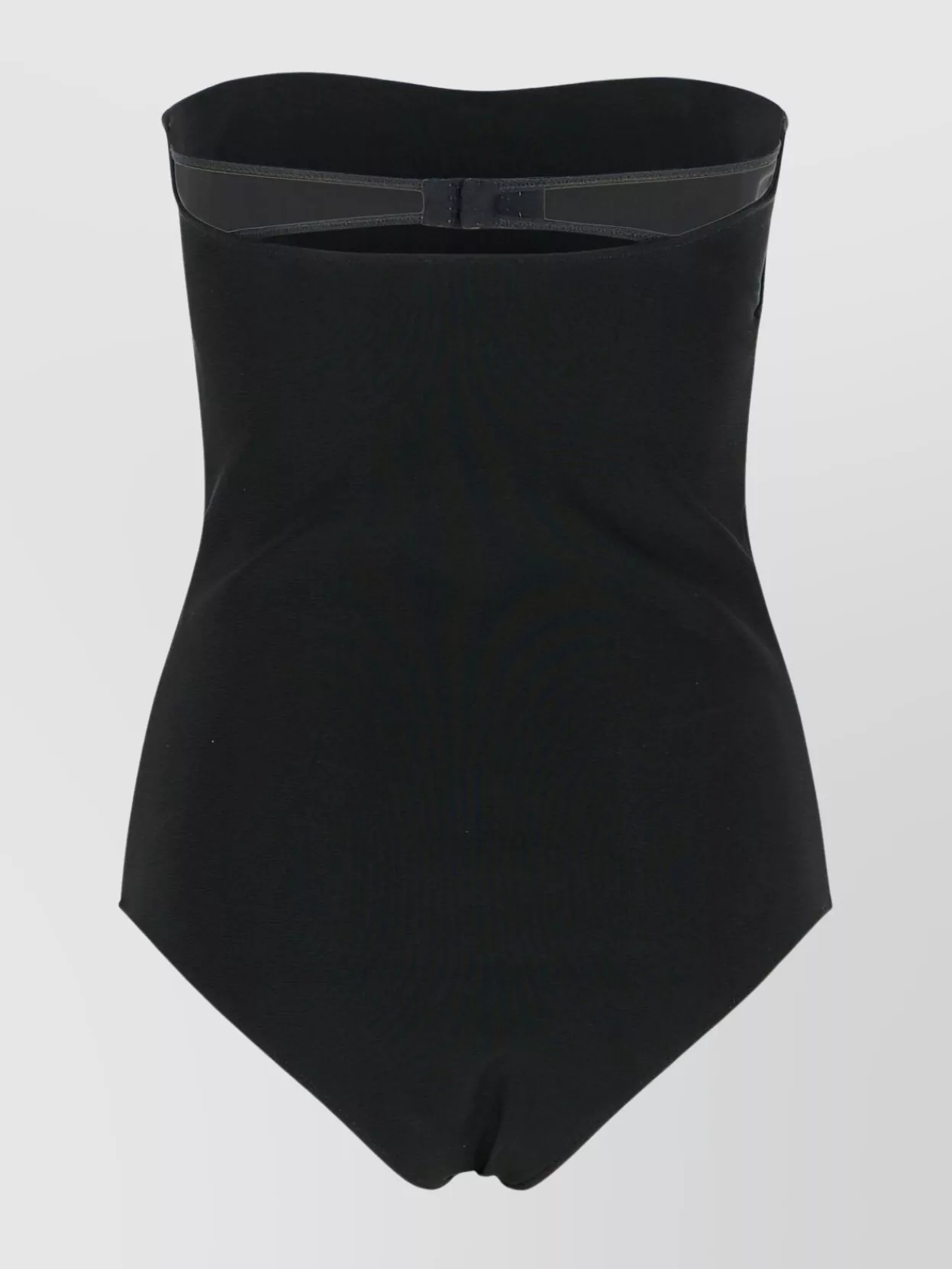 Courrèges Seamless Strapless High-cut Leg Bodysuit In Black