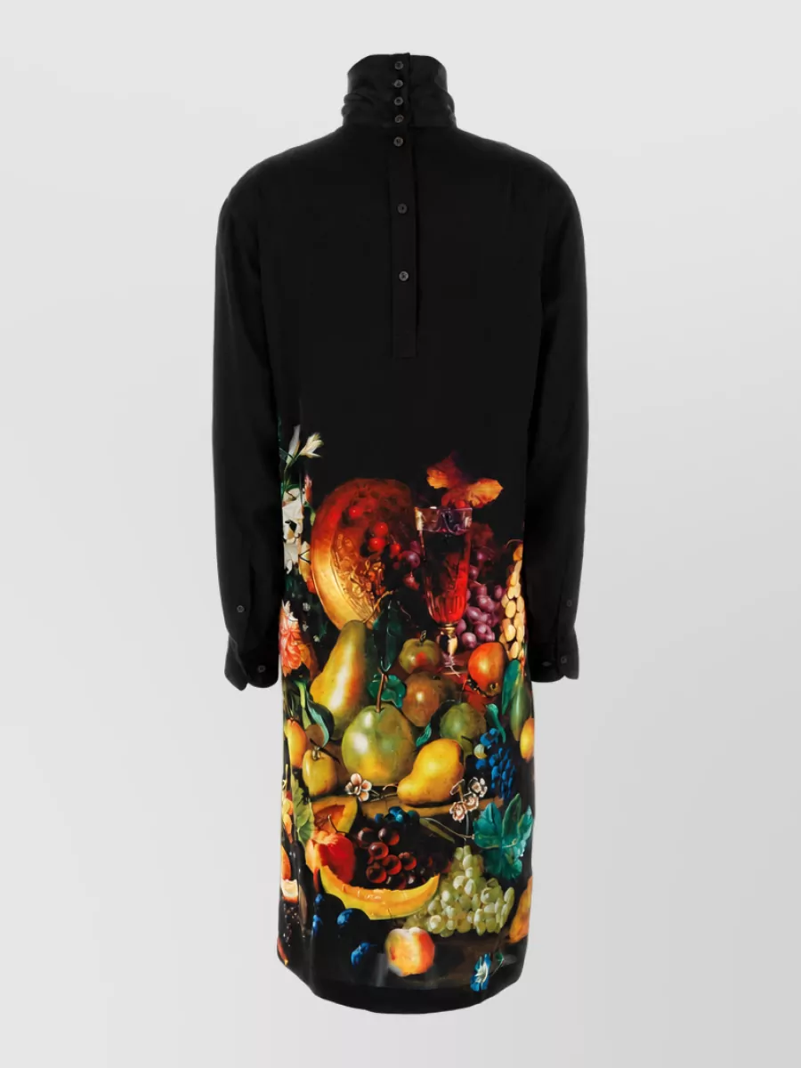 Dries Van Noten Silk Satin Midi Dress