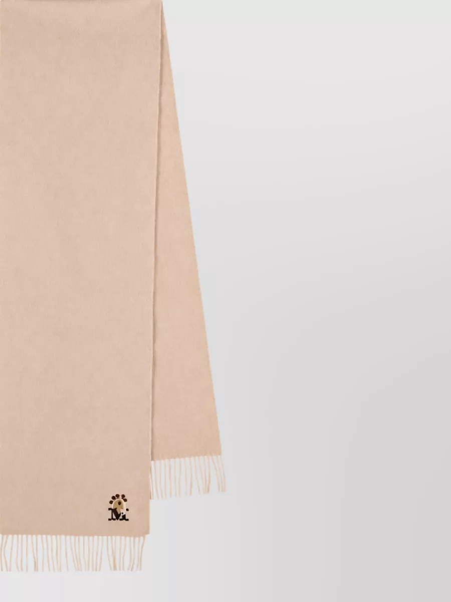Max Mara cashmere fringed scarf