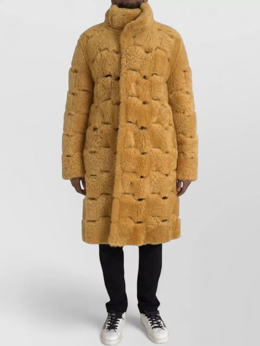 Bottega Veneta shearling single-breasted coat