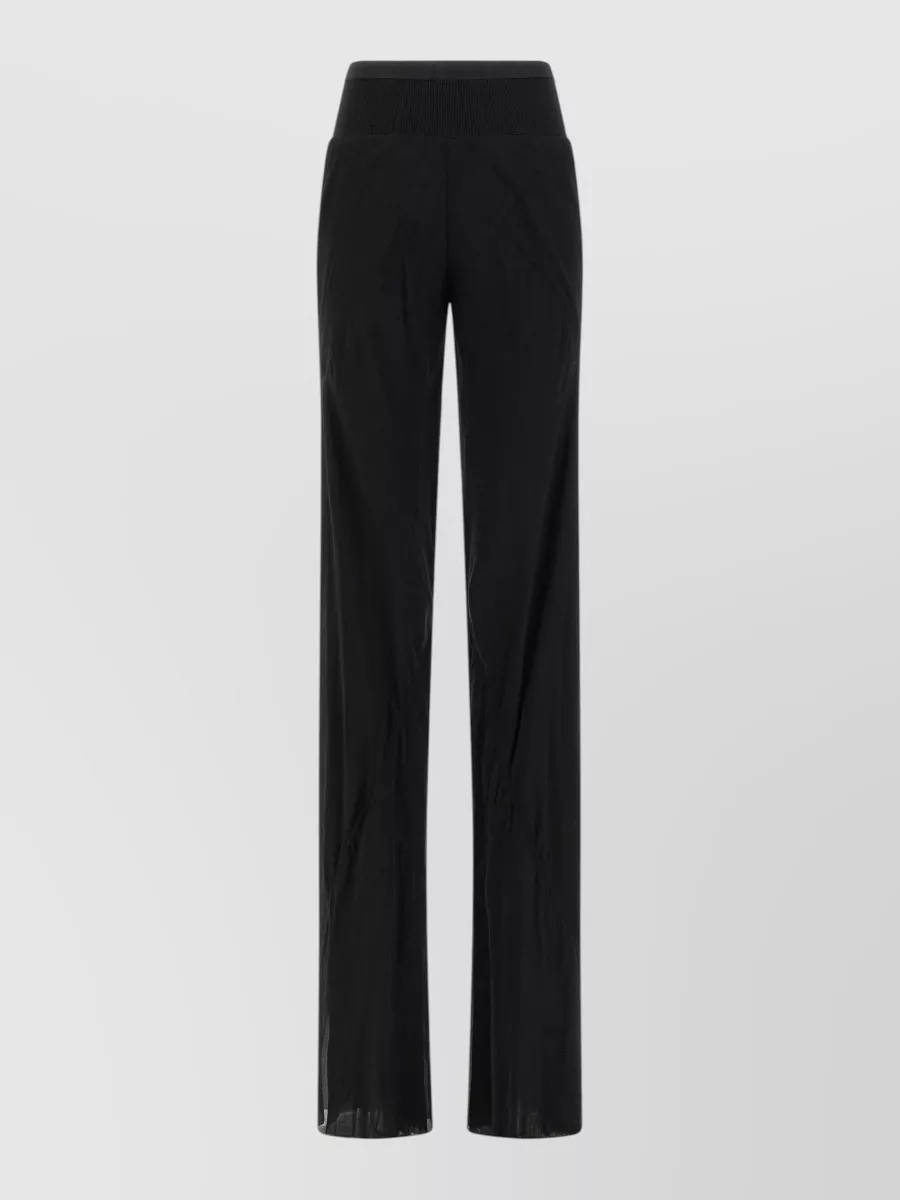 Rick Owens Silk semi-transparent wide-leg trousers