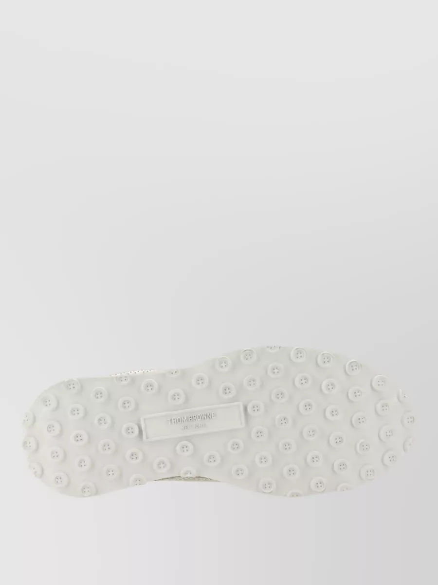 Thom Browne Leather Low-Top Sneakers