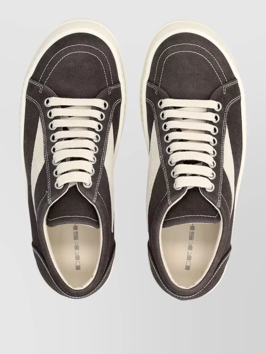 Rick Owens Drkshdw Denim Low-Top Lace-Up Sneakers