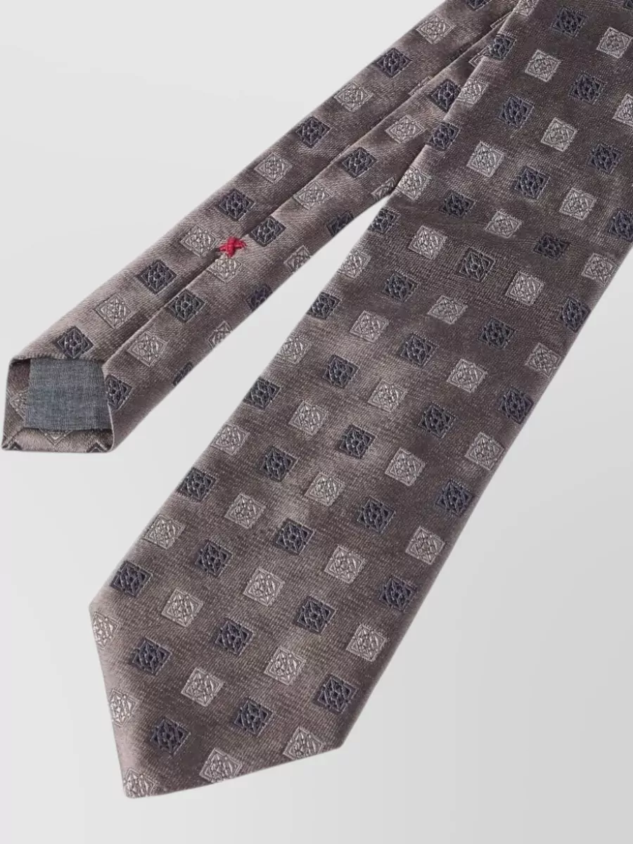 Brunello Cucinelli Slim Tie Standard Length Pointed Tip Texture