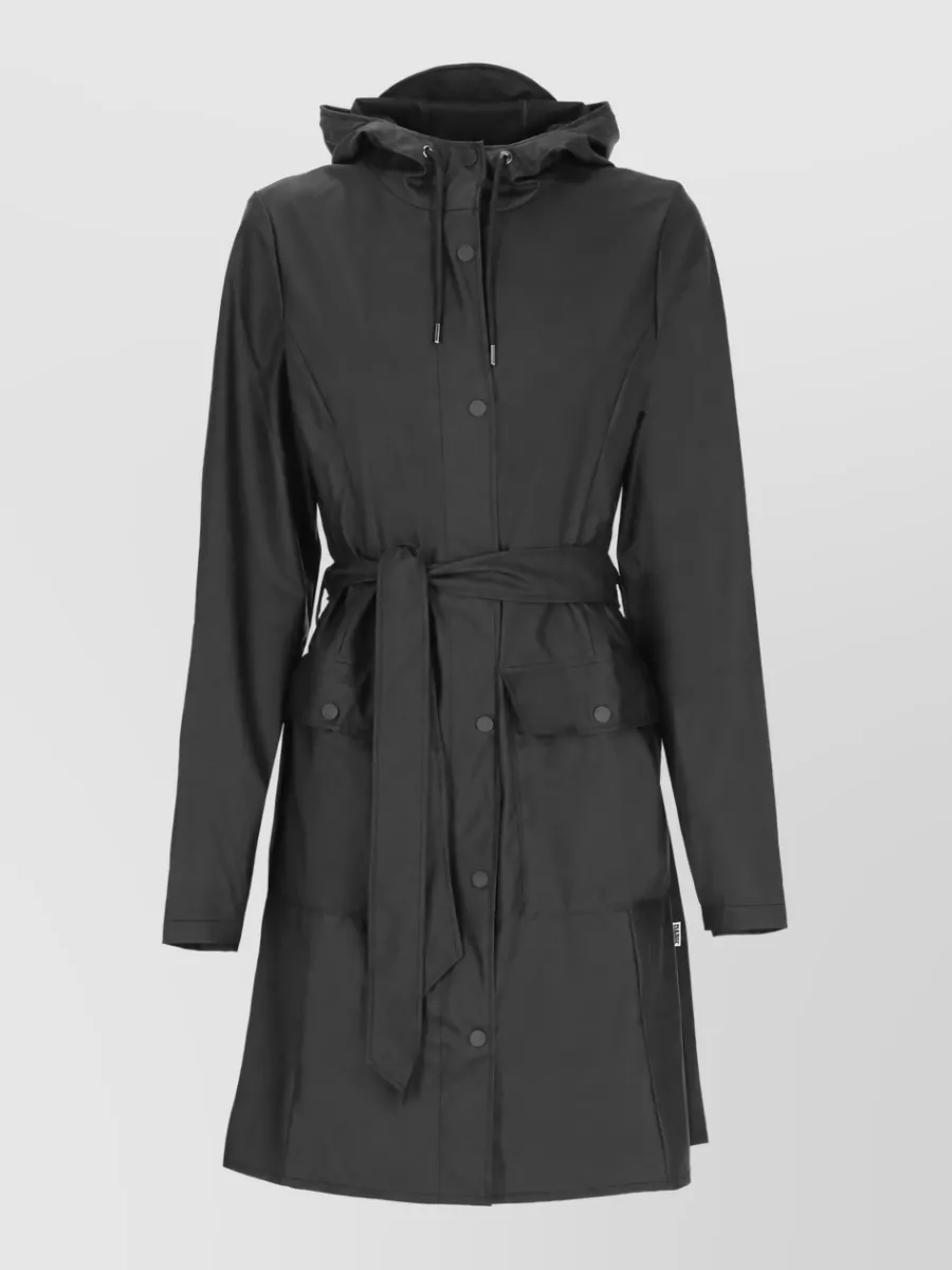 Rains hooded belted raincoat