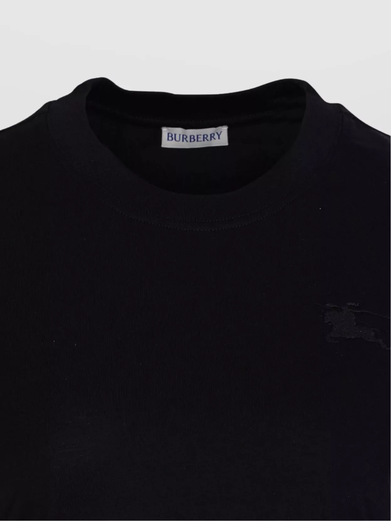 Burberry Crewneck T-Shirt With Check Motif Detail