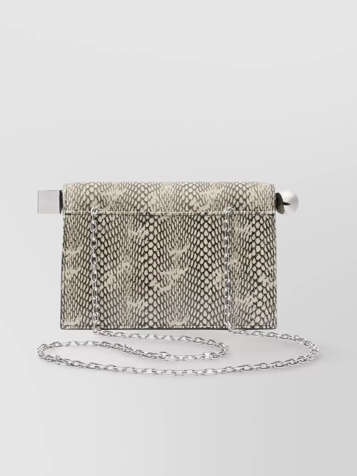 Jacquemus La Petit Pochette Rond Snakeskin-embossed Clutch Bag