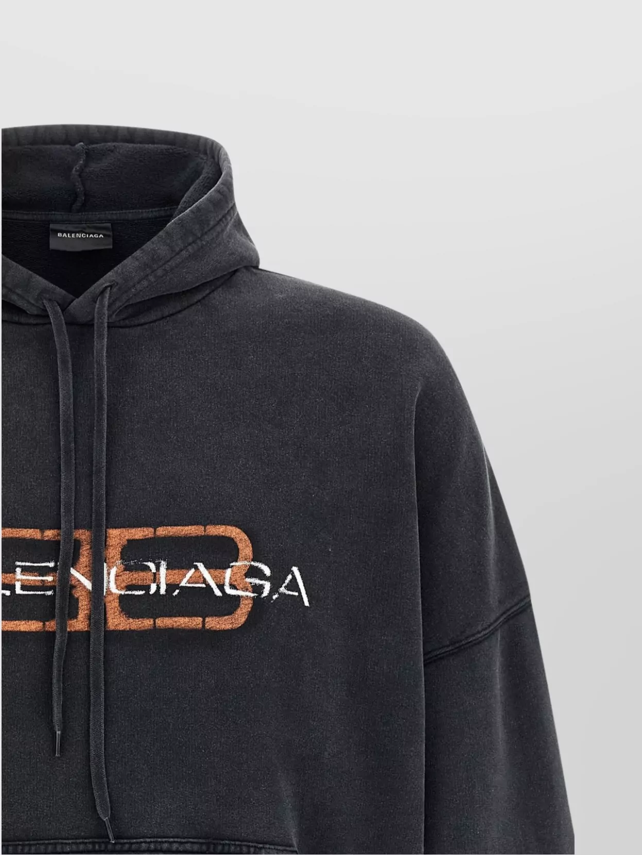 Balenciaga Hooded Sweatshirt Featuring Kangaroo Pocket