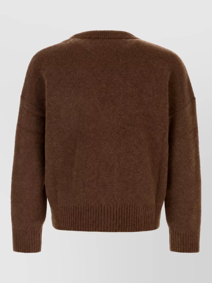 Ami Paris Alpaca blend crewneck cardigan