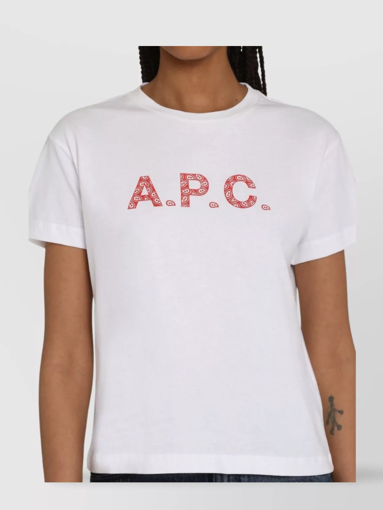 Apc Ribbed Collar Crew-neck T-shirt In Cotton
