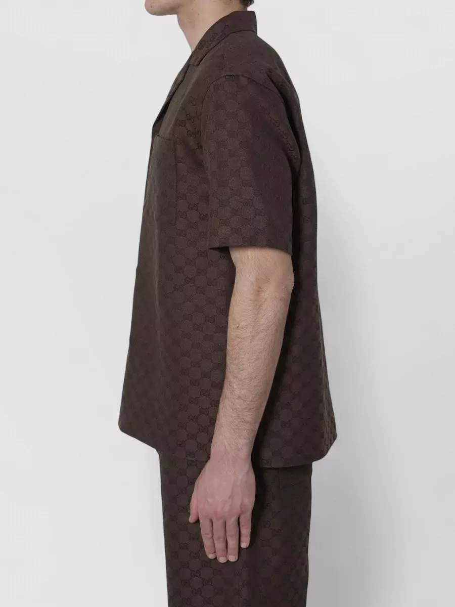 Gucci Linen Blend Short-Sleeve Bowling Shirt